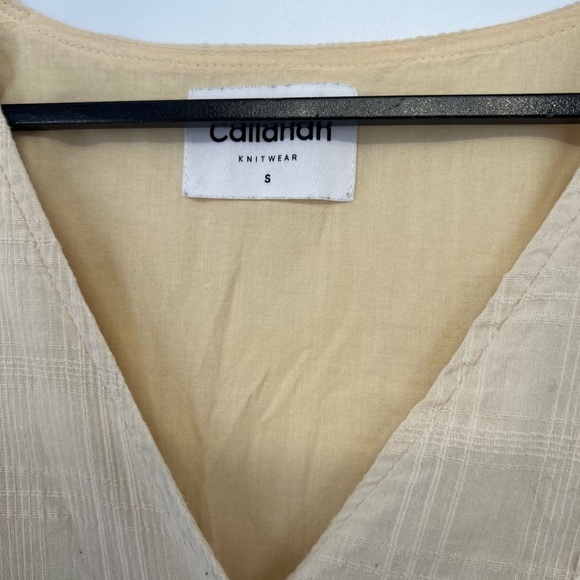 Callahan Creme Kira Tortoise Button Front Skirt & Fiona Button Up Matching Set - Picture 3 of 13